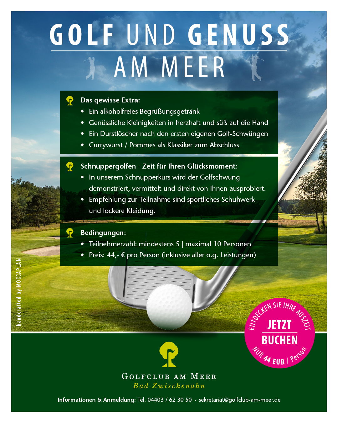 Schnuppergolfen mit dem gewissen Extra!